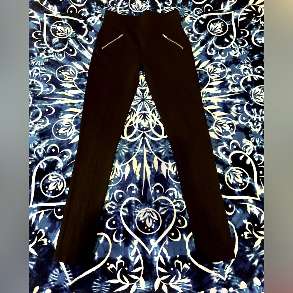 Thick Leggings Featuring Two Faux Side Zippers